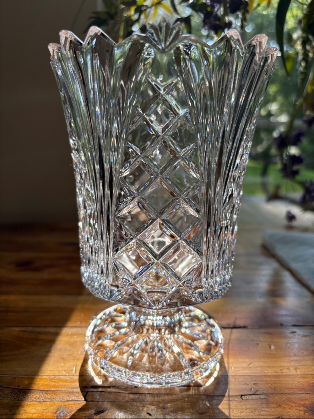 Vintage Fifth Avenue Crystal "Portico" Vase Or Candle Holder 24% Lead Crystal - Picture 5 of 5
